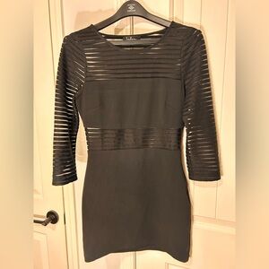 Lulu's Black Long Sleeve Bodycon Dress